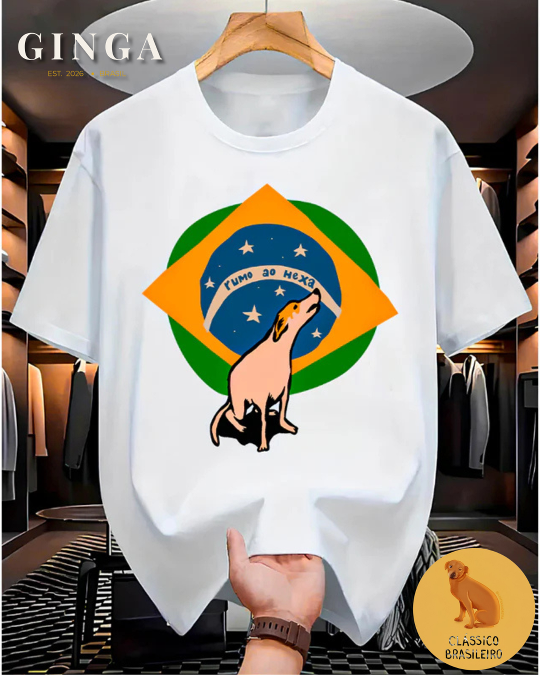 Brasilidades — Camiseta Caramelo Rumo ao Hexa