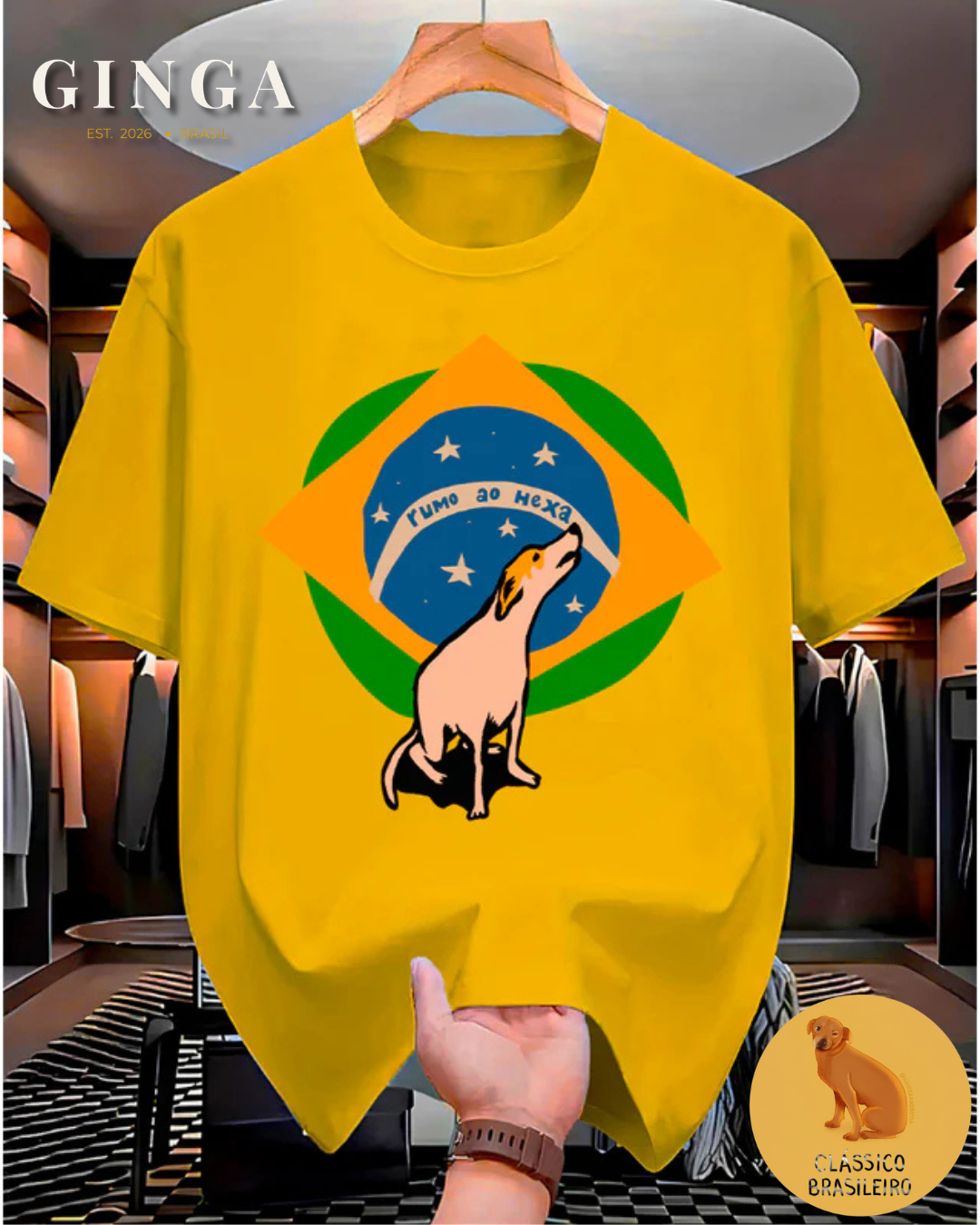 Brasilidades — Camiseta Caramelo Rumo ao Hexa