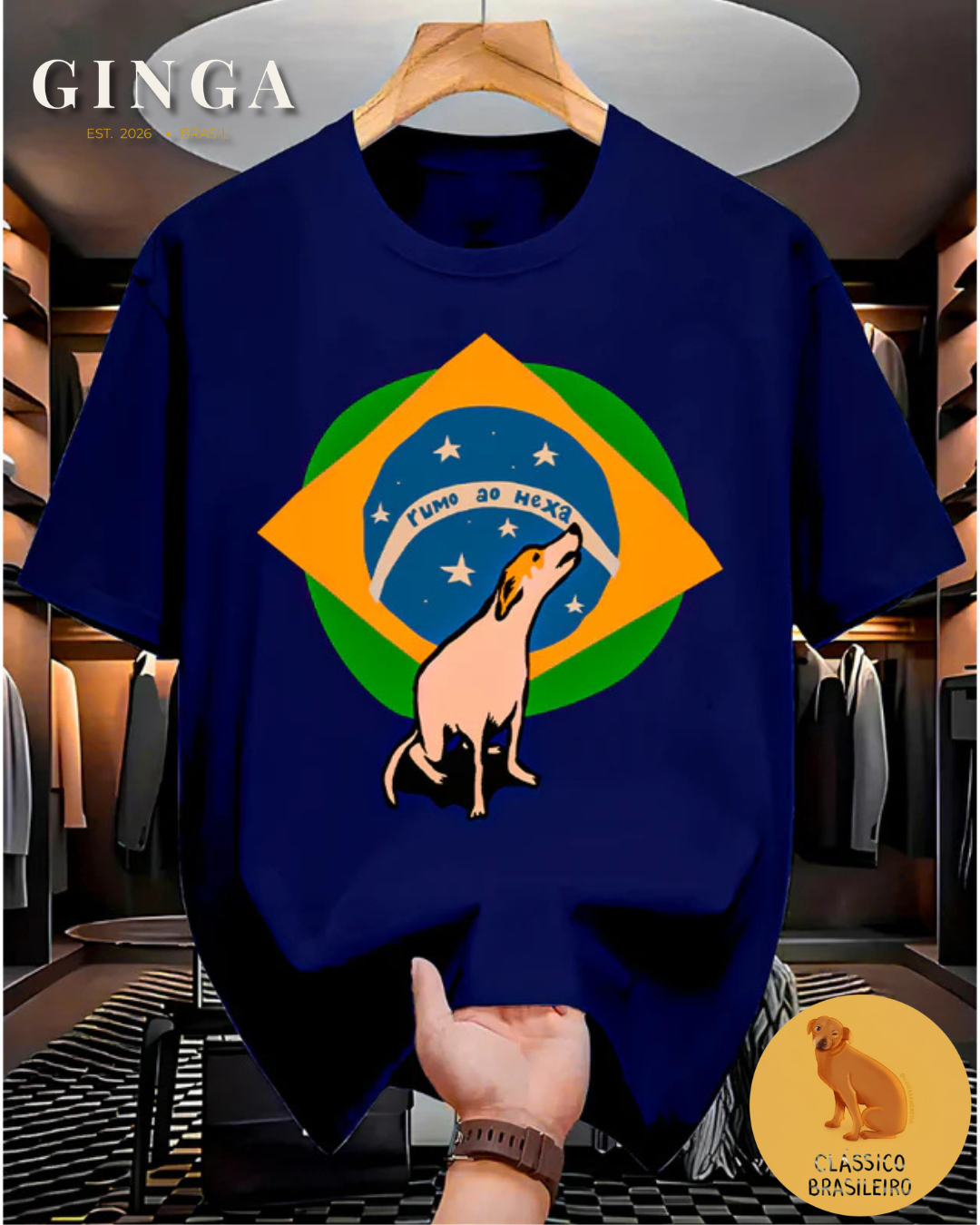 Brasilidades — Camiseta Caramelo Rumo ao Hexa