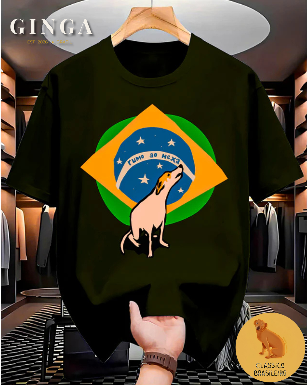 Brasilidades — Camiseta Caramelo Rumo ao Hexa