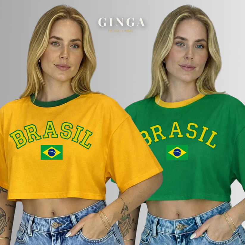 Garota de Ipanema — Combo Cropped Brasil em Dobro