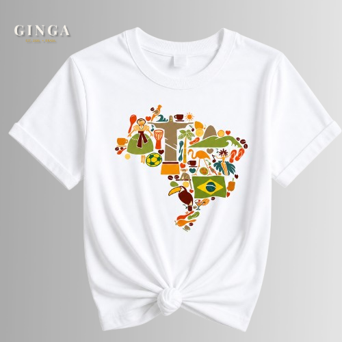 Camiseta Feminina - Viagem Pelo Brasil