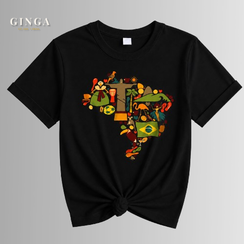 Camiseta Feminina - Viagem Pelo Brasil