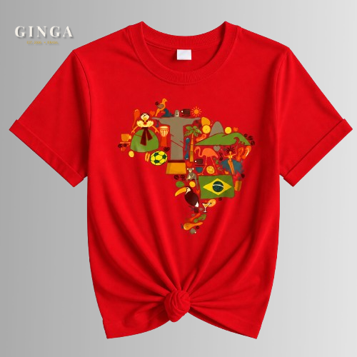 Camiseta Feminina - Viagem Pelo Brasil