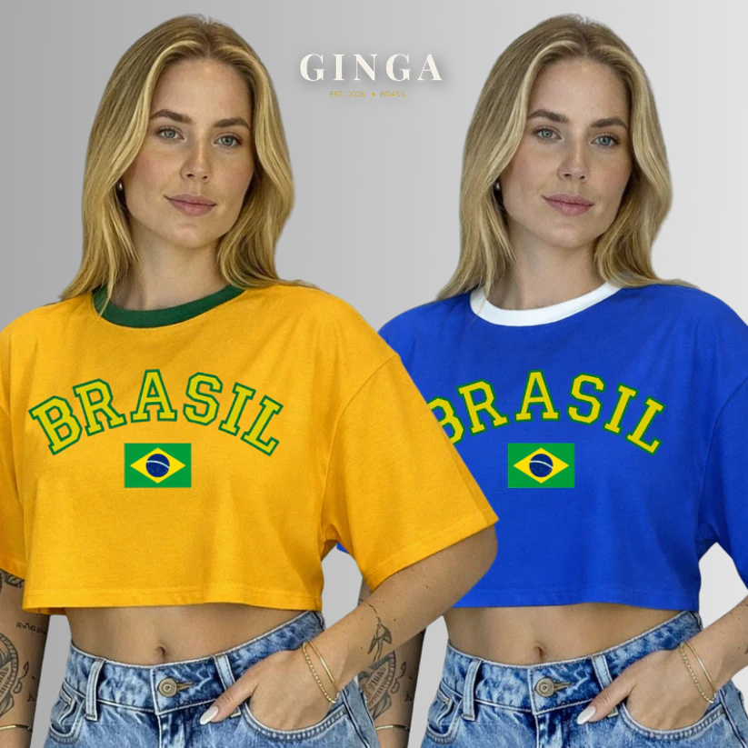 Garota de Ipanema — Combo Cropped Brasil em Dobro