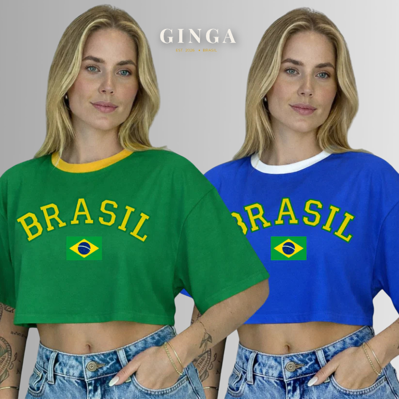 Garota de Ipanema — Combo Cropped Brasil em Dobro