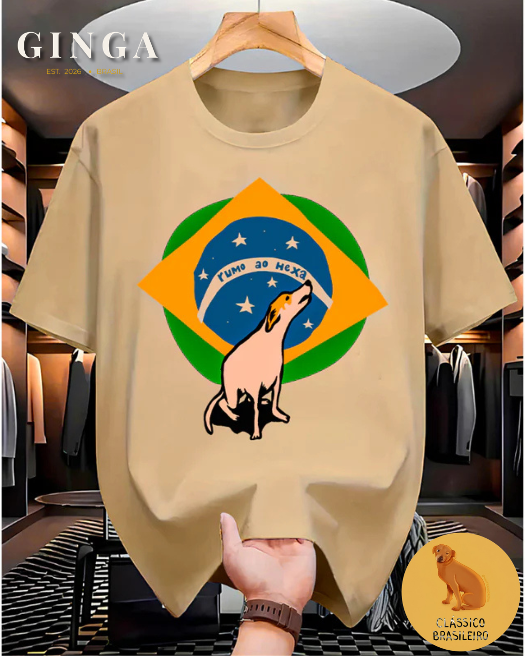 Brasilidades — Camiseta Caramelo Rumo ao Hexa