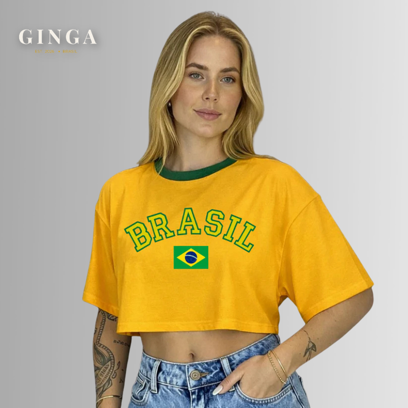 Garota de Ipanema — Combo Cropped Brasil em Dobro