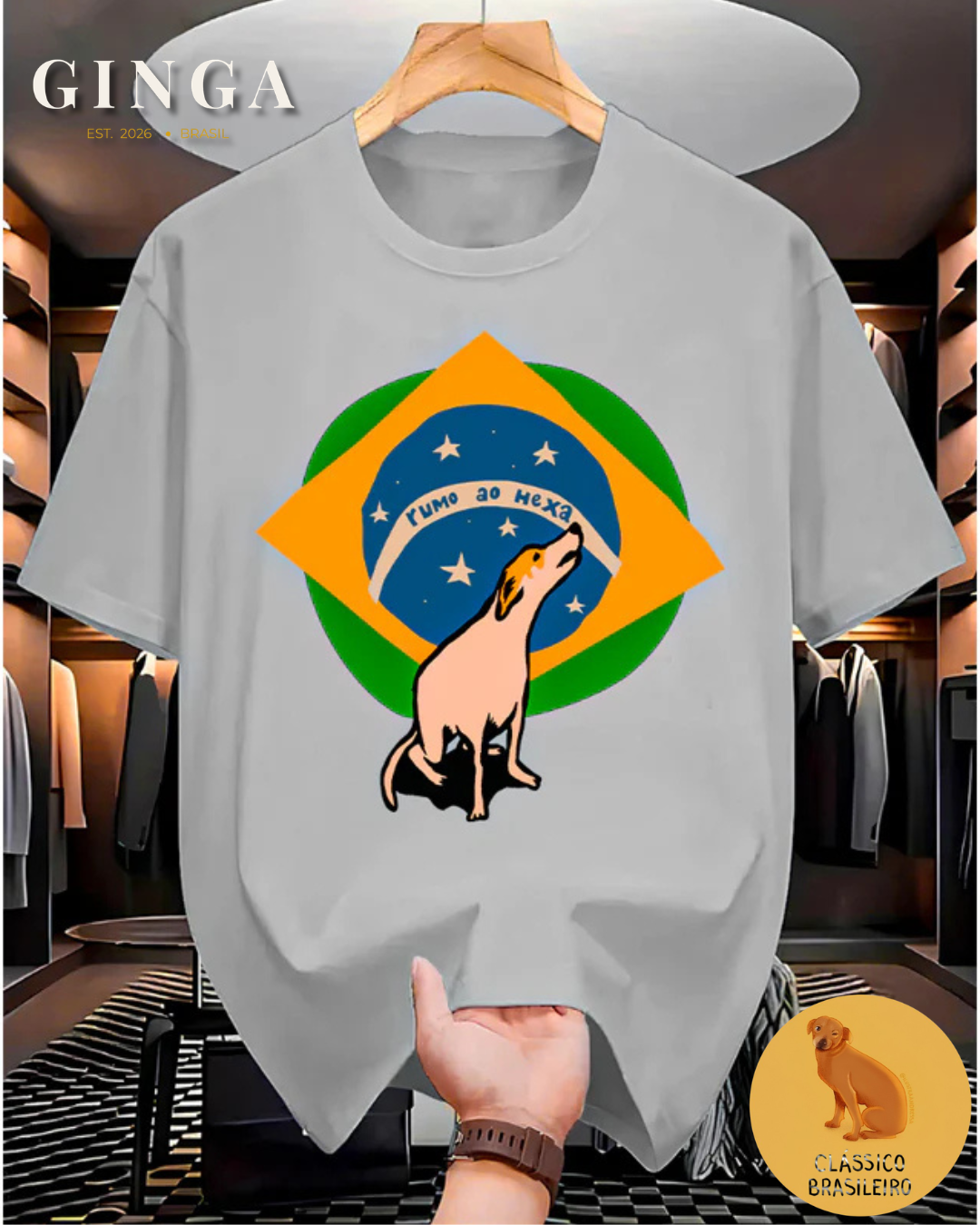 Brasilidades — Camiseta Caramelo Rumo ao Hexa