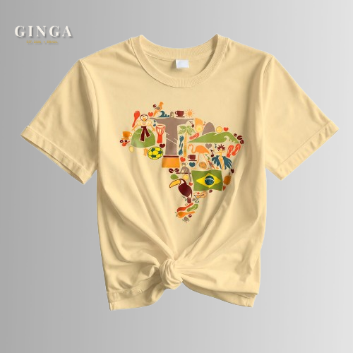 Camiseta Feminina - Viagem Pelo Brasil