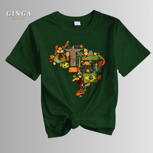 Camiseta Feminina - Viagem Pelo Brasil