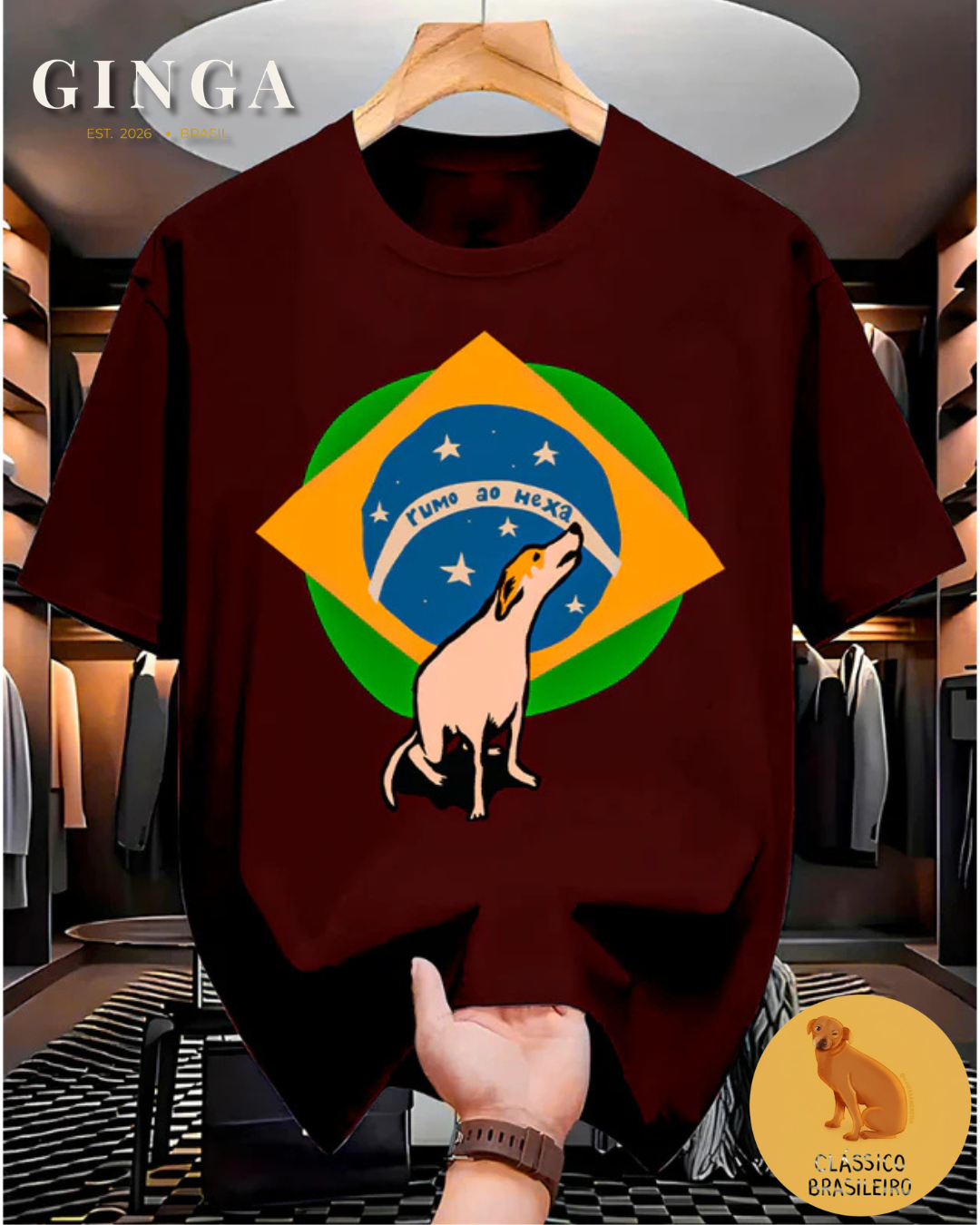 Brasilidades — Camiseta Caramelo Rumo ao Hexa