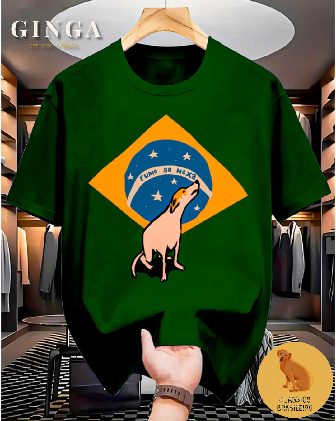 Brasilidades — Camiseta Caramelo Rumo ao Hexa
