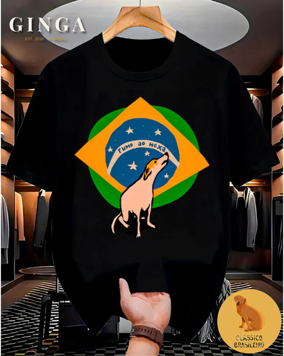 Brasilidades — Camiseta Caramelo Rumo ao Hexa